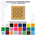 14"x14" Tan Custom Printed Imported 100% Cotton Handkerchief